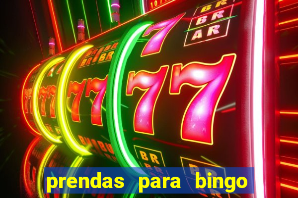 prendas para bingo de natal